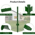 thumbnail image 3 of Baotree 7/5 ft metal fence posts, 5-piece fence, sturdy and durable, T-shaped posts, pointed base, no digging required, heavy-duty garden U-shaped posts, suitable for patios and farms (5FT), 3 of 7