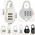 thumbnail image 2 of Clearance Furniture Protection under $5,3 Digit Combination Locks Set Small Padlock Combination Lock For Luggage Padlock For Suitcase, 2 of 4