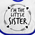 thumbnail image 4 of Inktastic I'm the Little Sister Girls Baby Bib, 4 of 4