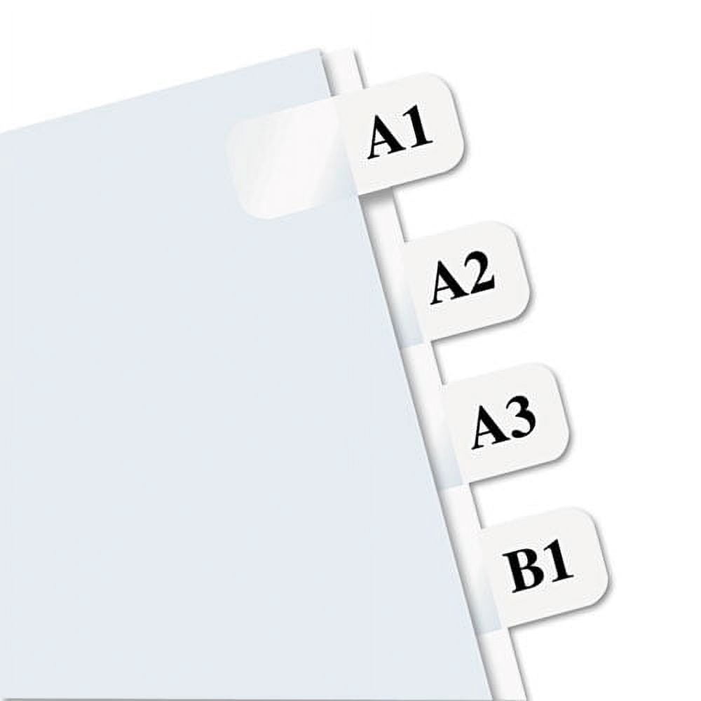 "Laser Printable Index Tabs, 1/12-Cut Tabs, White, 0.44"" Wide, 180/pack | Bundle of 2 Packs"