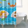 thumbnail image 4 of Mermaid Princess Sea Pattern Shower Curtain 36"x72" ,Bathroom Decorative Shower Curtains Set with 12 Hooks,Modern Waterproof Washable Shower Curtain, 4 of 6