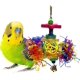 thumbnail image 1 of Parrot toys, colorful hanging toys made of rattan, wood and shredded paper for small to medium parrots, cockatiels, lovebirds and finches, 1 of 4