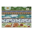 thumbnail image 1 of Summer Cutting Board, Colorful Striped Daisy Flowers Butterflies Sun Clouds Vivid Playroom Pattern, Decorative Tempered Glass Cutting and Serving Board, Small Size, Multicolor, by Ambesonne, 1 of 1