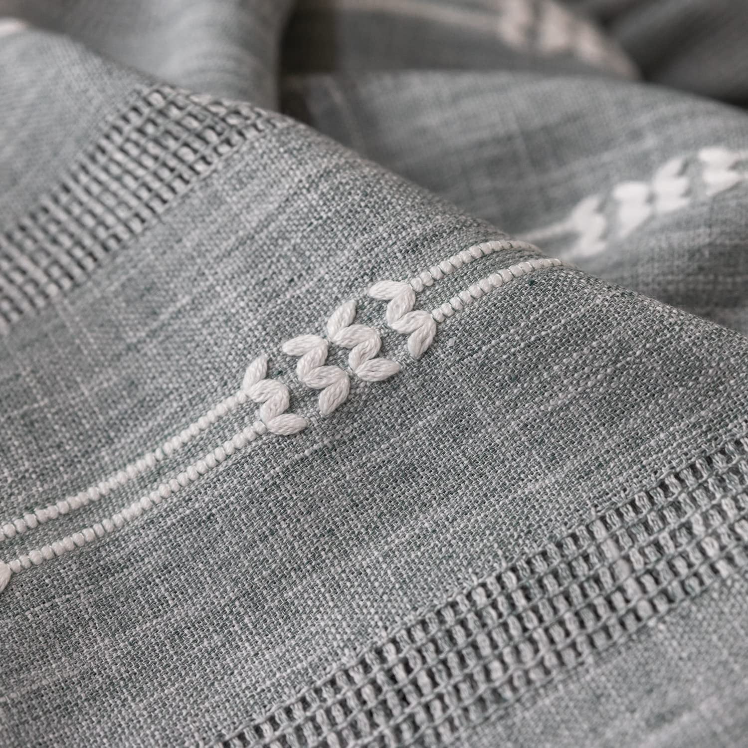 NixiYa Boho Curtains for Bedroom Gray vintage curtains Living room 52" W x 84" L