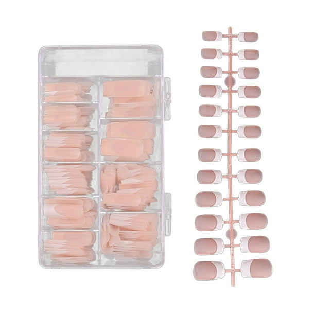 Uñas postizas,Presione sobre las uñas Uñas postizas Gel Nail Art Decoración,Uñas Postizas Artificiales Uñas Postizas Mujeres Niñas,Pegamento en uñas usable Uñas postizas Mate Corto