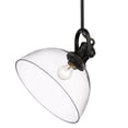 thumbnail image 2 of Yep by Golden Lighting Hines 1-light 14in Pendant in Matte Black and Clear Glass, 2 of 2