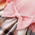 thumbnail image 4 of MYShe Baby Clothes for Girls Baby Girl Clothes Fall Winter Outfit Plaid Romper Long Sleeve Dress Lace Ruffles Bodysuit with Bow Headband Red,6-9 Months, 4 of 6