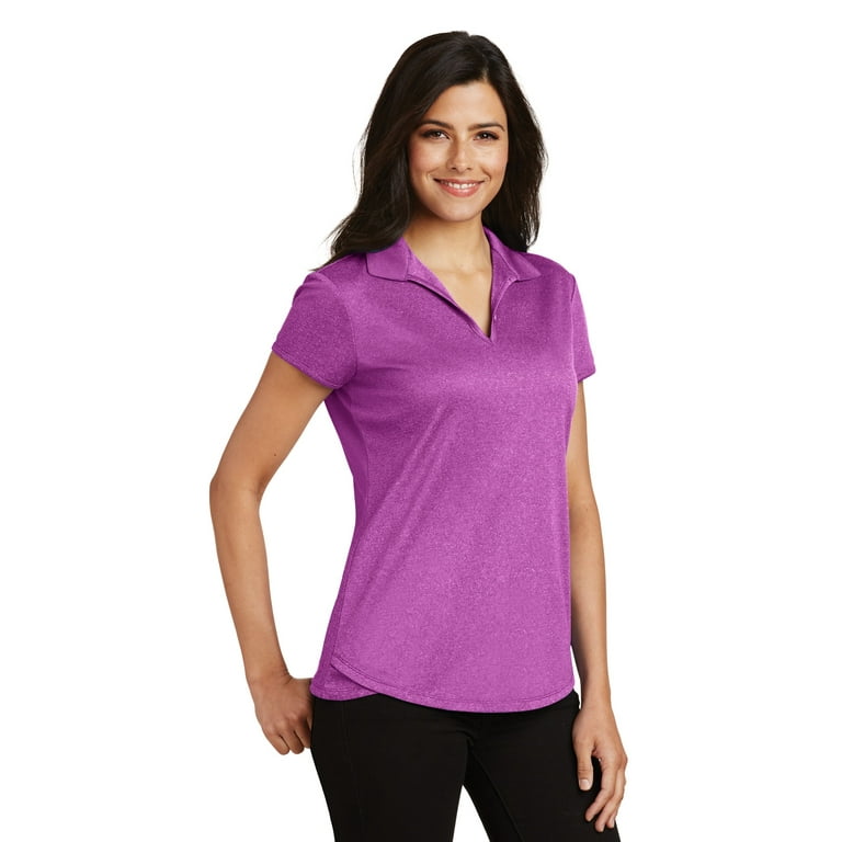 Port Authority Ladies Trace Heather Polo 4XL Berry Heather
