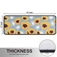 thumbnail image 5 of Kitchen Rugs Sets Of 2,Gray Sunflower White Flower Pattern Anti Fatigue Kitchen Mat Rugs Non Slip Washable,Decorative Kitchen Floor Mats for Kitchen,Sink,Laundry,17"x47"+17"x47", 5 of 5