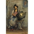 thumbnail image 2 of Isaac Israëls 17x24 Black Ornate Framed Double Matted Museum Art Print Titled: The Lady Drummer (C. 1890 - C. 1910), 2 of 5
