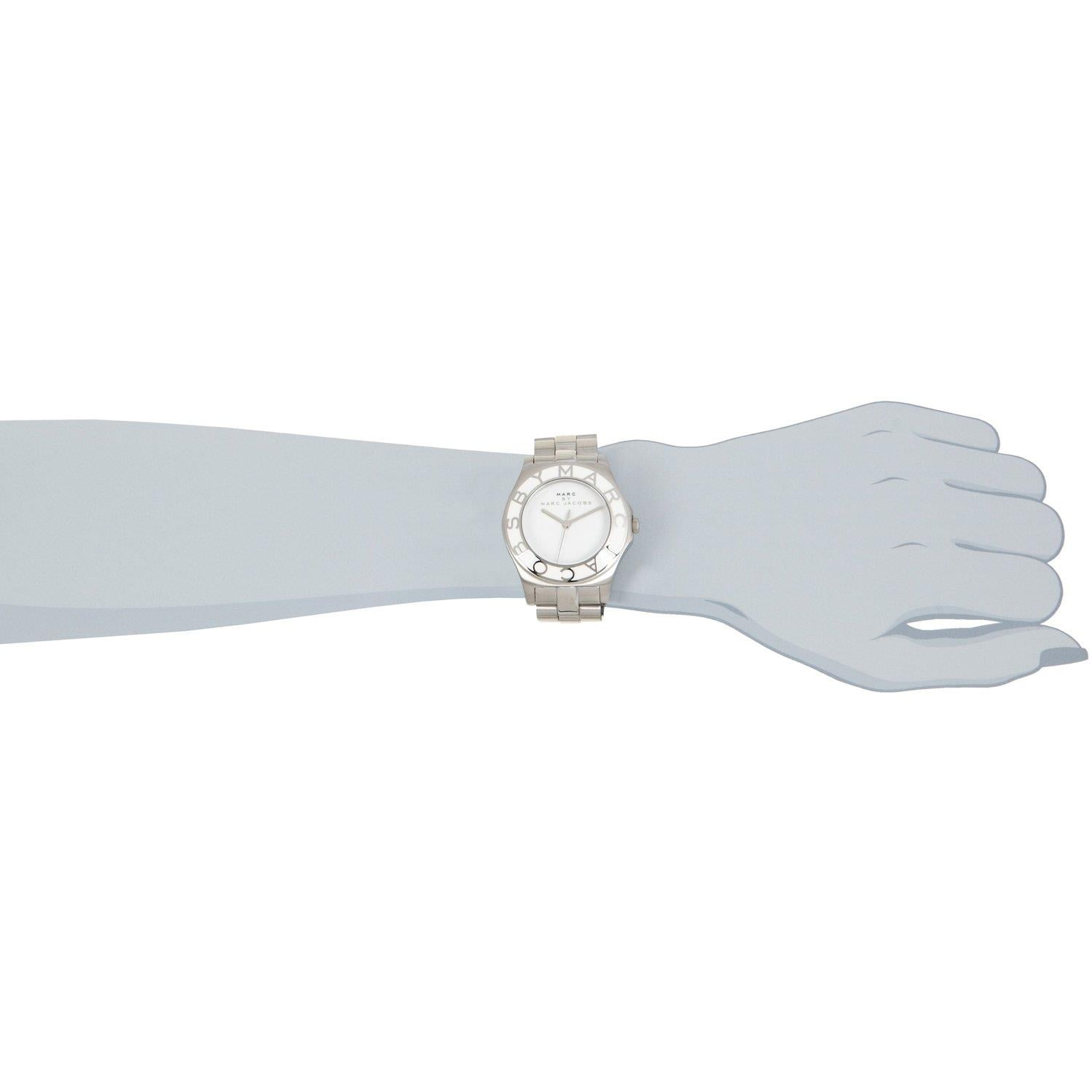 Marc Jacobs Women's 36mm Steel Bracelet & Case Quartz White Dial Analog Watch MBM3048