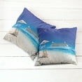 thumbnail image 2 of Ambesonne Summer Throw Pillow Cover 2 Pack, Beach Cruise Boat Trip, 18", Blue and White, 2 of 6