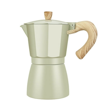 

Coffee Maker Aluminum Mocha Espresso Percolator Pot Coffee Maker Maker Coffee Handle cup Wooden Stovetop Pot 1 cup/3 cup/6 Moka