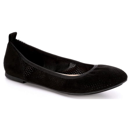 XAPPEAL Womens Clair Slip On Ballet Flat Shoes Black 6