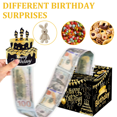 thumbnail image 3 of Tumao Birthday Money Box for Cash Gift, Money Roll Gift Box for Cake Pull Out Kit with Pull Out Happy Birthday Day Card and 30Pcs Transparent Bags, 3 of 6
