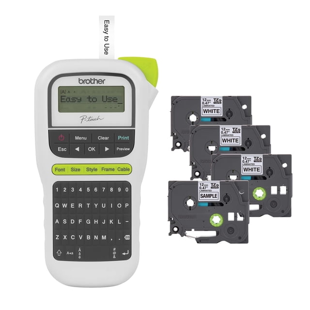 Rotuladora Brother P-Touch PTH110BP portátil con 4 cintas