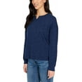 thumbnail image 3 of Buffalo Ladies' Knit Long Sleeve Crew Neck Top (Navy, XL), 3 of 4