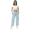 thumbnail image 5 of JJHGVB Joggers for Women Petite Pants Women's Fashionable And Casual Workout Pants With High Waist Pants With Zipper Suitable For Jogging And Drawstring Pants Women Womens Sweatpants Light Blue XS, 5 of 7