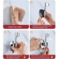 thumbnail image 6 of ABPETE Suction Cup Shower Head Holder - Angle Adjustable Spring Arm, Flexible Wall Mount Shower Hose Holder, Removable Hand Held Shower Bracket with Vacuum Lock & Bonus Hook for Bathroom, Kitchen, 6 of 13