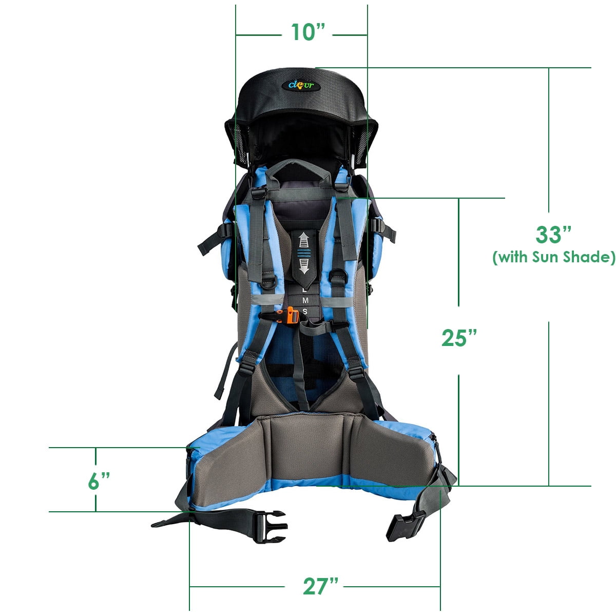 clevr outdoor hiking light baby backpack carrier for toddlers
