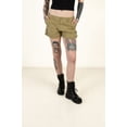 thumbnail image 2 of Ragstock Olive Green Cotton Utility Shorts, 2 of 4