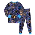 thumbnail image 7 of NOEGOEU Boys Girls Halloween Pajamas Kids Soft Cute Pattern Long Sleeve Sleepwear Set (Sky Blue,2-3 Years), 7 of 7