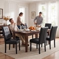 thumbnail image 3 of Vyrox Dining Chairs Set of 2, PU Leather Tufted High Back Parsons Chairs for Kitchen Dining Room，Black, 3 of 7