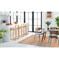 thumbnail image 3 of SAFAVIEH Montauk Albine Striped Cotton Area Rug, Blue/Pink, 6' x 6' Square, 3 of 9