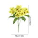 thumbnail image 3 of Recortes De Plástico Ramo de flores artificiales de pensamientos amarillos de seda para decoración de bodas y hogares (1 pieza) Rkxzt, 3 of 9