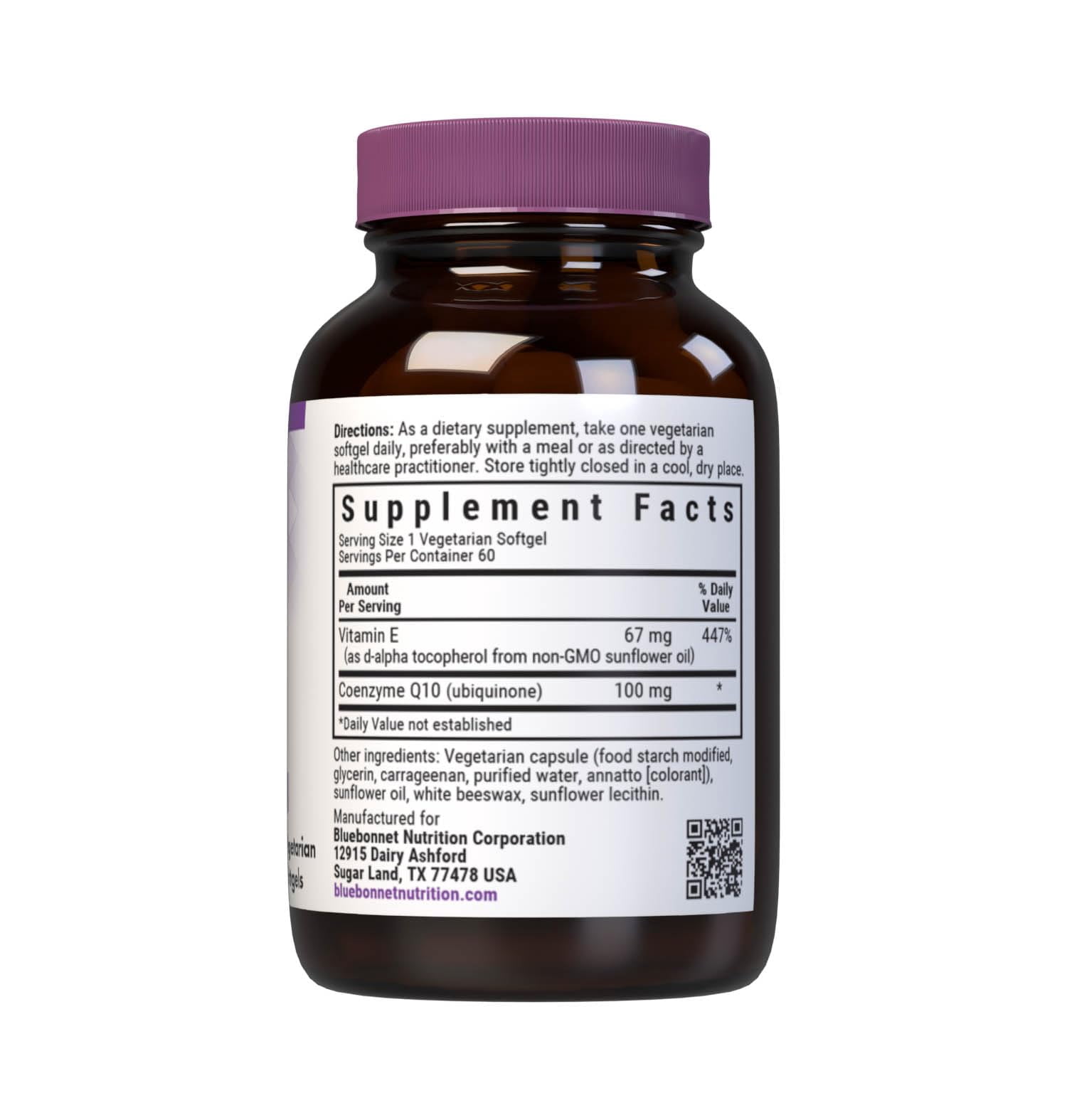 Bluebonnet Nutrition CoQ-10 Vegetarian Softgels, 100mg, 60 Count