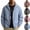 Navy, variant on Men's Reversible Plaid Flannel Golf Jacket Windproof Waterproof Stand Collar Windbreaker Raincoat with Pockets for Daily Work Travel, Hot Pink, XXXL