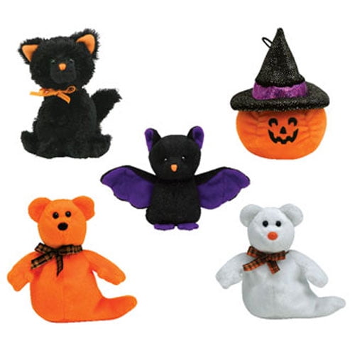 Witchy 2007 Ty Beanie Babie 7in Halloween Orange Bear Trick Treat Bag 40577 for sale online 
