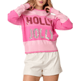 thumbnail image 2 of Women Christmas Knit Sweater Long Sleeve Crewneck Sequins Letter Striped Xmas Holiday Pullover Tops, 2 of 7