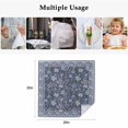 thumbnail image 5 of Navy Blue Floral Boho Cloth Napkins, Ethnic Tribe Abstract Art Flower Washable and Reusable Dinner Napkins Set of 4, Table Napkin for Kitchen Party Birthday Wedding Hotel Housewarming 20"x20", 5 of 9