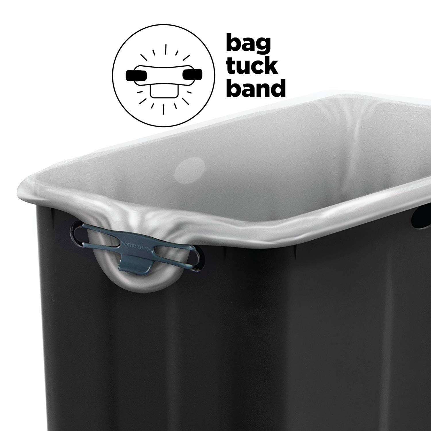 12 Gallon Kitchen Trash Bags with Drawstring Handles, Heavy Duty Custo —  Home Zone Living