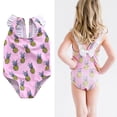 thumbnail image 2 of Styles I Love Infant Baby Girl Pineapple Cactus Printed One-Piece Swimsuit Summer Beach Bathing Swimwear (Pineapple, 100/2-3 Years), 2 of 5