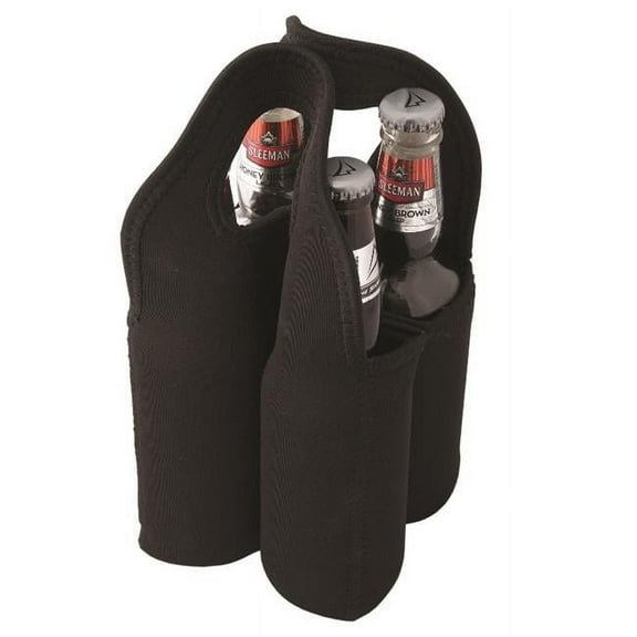 Debco N6483 Malt Giver Neoprene Four Beer Bottle Carry Bag - Black