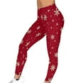 thumbnail image 6 of purcolt Women's Plus Size Christmas Leggings Snowflake Funny Xmas Graphic Elastic High Waisted No See Through Cycling Workout Yoga Pants, 6 of 9