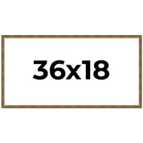36x18 Frame Gold Picture Frame - Complete Modern Photo Frame Includes UV Acrylic Shatter Guard