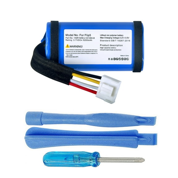 SUN-INTE-152, 1INR19/66-2 Replacement Battery for JBL Flip 5 Speaker