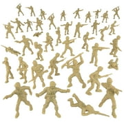 BMC Classic Tan Plastic Army Men - 40pc WW2 Soldier Figures - Made in USA