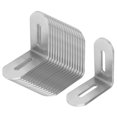 thumbnail image 3 of Soporte en L ranurado de 16 Uds. Soporte de esquina de acero inoxidable de 2 pulgadas soporte de ángulo recto para muebles de mesa, 3 of 4