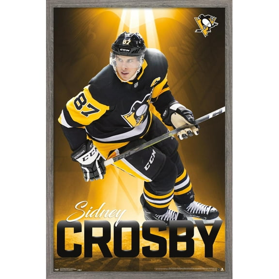 NHL Pittsburgh Penguins - Sidney Crosby 18 Wall Poster, 14.725" x 22.375", Framed
