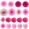 thumbnail image 4 of Yeacher Paper Fan Flowers，20pcs/Set Paper Fans Set Hanging Pinwheels Fan DIY Paper Craft for Wedding, 4 of 7