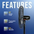 thumbnail image 4 of Tornado 24 Inch High Velocity Stationary Non-Oscillating Metal Pedestal Fan Commercial, Industrial Use 3 Speed 7600 CFM 6.6 FT Cord UL Safety Listed, 4 of 7