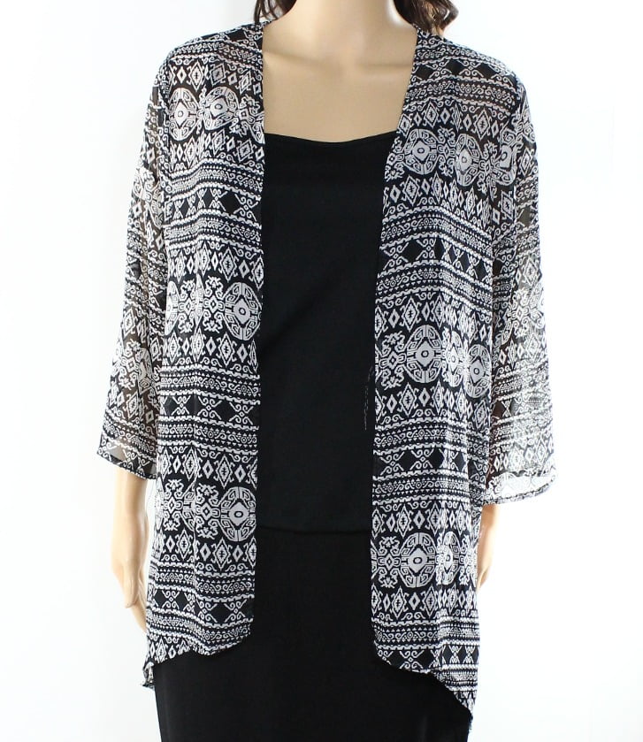 black and white aztec cardigan