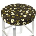 thumbnail image 3 of Balery Honey Bees With Flowers Fundas de asiento para taburete de bar redondo de tela de terciopelo ajustables que protegen de arañazos y manchas para sillas de 14 a 17 pulgadas.-13 inch, 3 of 7