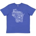 thumbnail image 3 of Inktastic Wisconsin State Word Salad Youth T-Shirt, 3 of 5