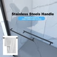 thumbnail image 5 of 56-60'' x 70'' Sliding Shower Door, Bathroom Frameless Shower Door with 8mm Water Repellent Glass, Double Sliding Glass Shower with Towel Bar and Buffer, 5 of 7