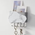 thumbnail image 1 of Porte-clés Mural avec Boîte de Rangement - 5 Crochets, Aspect Marbre Blanc pour Clés, Entrée, 1 of 5